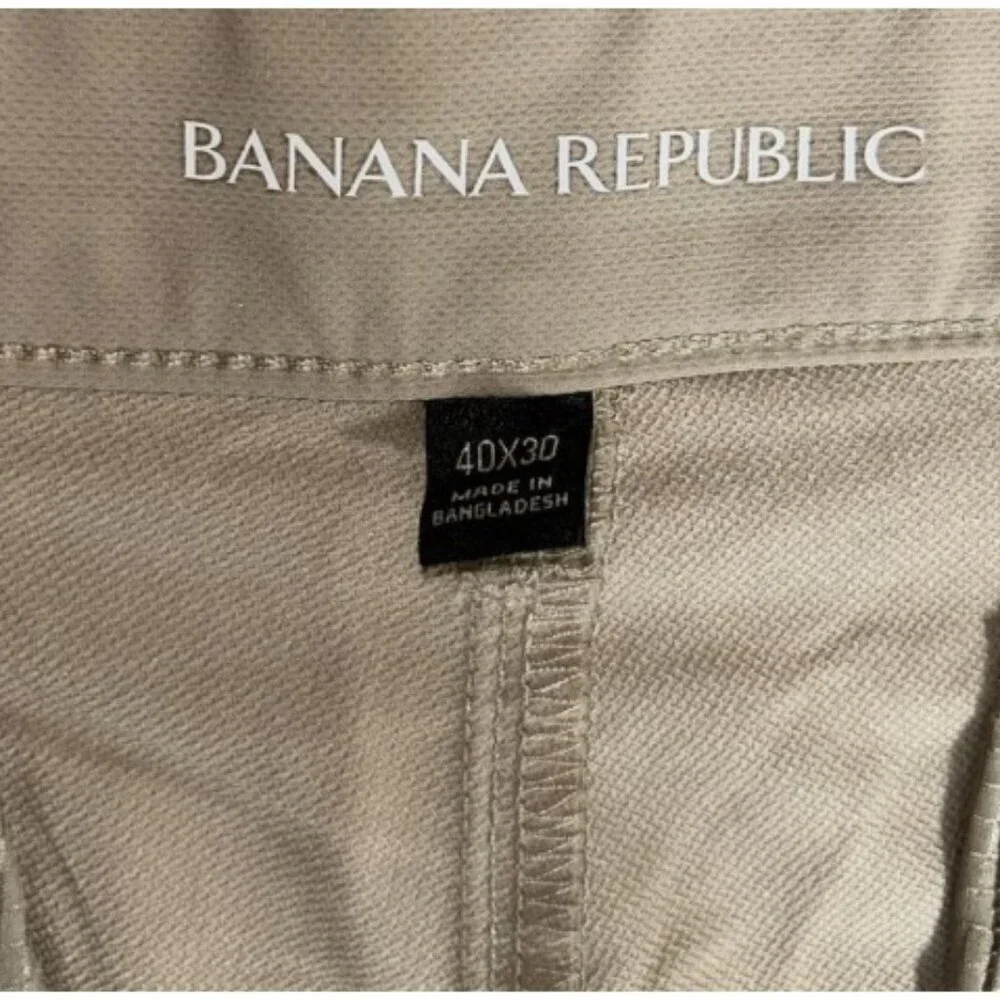 Banana Republic Mens Athletic Slim Fit Performance Pant Khaki Chino Size 40x30